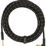 Fender Deluxe Instrument Cable Straight/Right Angle 18.6' Black Tweed