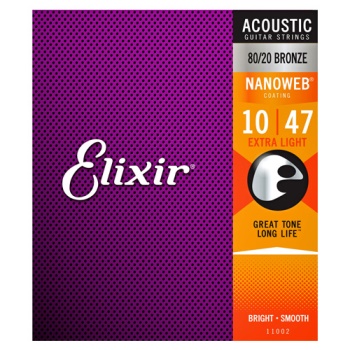 Elixer E11022 Acoustic Guitar Strings NANOWEB Coating