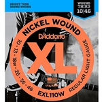 DADDARIO EXL110W Nickel Wound Electric Guitar Strings, Reg Light, Wnd 3rd, 10-46