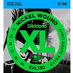 DADDARIO EXL130 Nickel Wound Electric Guitar Strings, Xtra Sup Lt, 8-38