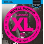 DADDARIO EXL170-5 5-string Nickel Wound Bass Guitar Strings, Lt, 45-130, Long Scale