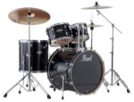 PEARL EXX725/C31 Export 5 Piece Drum Set W/hardware Jet Black