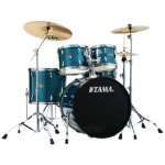 Tama Imperialstar 5 Piece Drum Set Hairline Blue