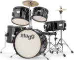 STAGG TIMJR5/16BK 5 Piece Jr Drum Set 16" Bass Drum Black