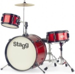 STAGG TIMJR3/16RD 3 Piece Jr Drum Set 16" Bass Drum Red