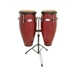 Toca 2300RR Wood Conga Set w/Stand Red