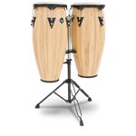 LP LPA646AW Aspire Series Wood Conga Set w/Stand, Natural