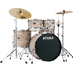 TAMA IE52KH6HZW 5pc Drum Set  w/Cymbals & Hdw Zebrawood  F Wrap
