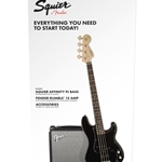 Squier PJ Bass Guitar Pack LRL Black