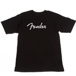 Fender Spaghetti Logo Tee Shirt Black Large