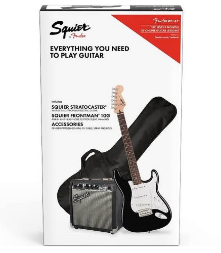 Squier Stratocaster Guitar Pack Black