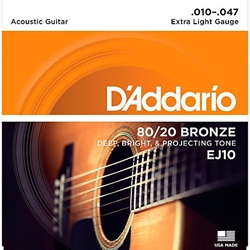 D'Addario EJ10 Acoustic Guitar Strings