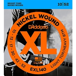 DADDARIO EXL140 Nickel Wound El Gtr Strings, Light Top/Heavy Bottom, 10-52