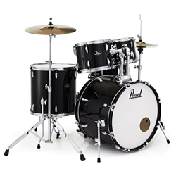 Pearl Roadshow 5 Piece Drum Set w/Hardware and Cymbals Black