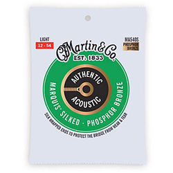 Martin MA540S Marquis Silked  Acoustic Guitar Strings, Light