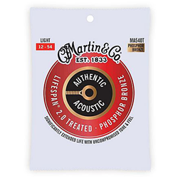 Martin MA540T Authentic Acoustic Lifespan Strings, Phosphor Bronze, Light