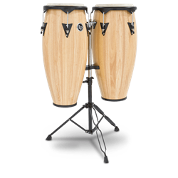LP LPA646AW Aspire Series Wood Conga Set w/Stand, Natural