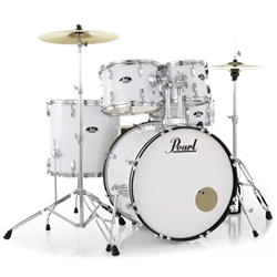 Pearl Roadshow 5pc Drum Set w/Hdw & Cymbals, White