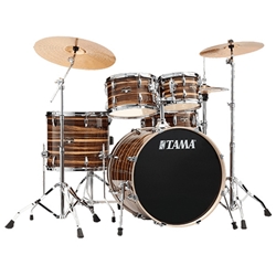 TAMA Imperialstar 5pc Drum Set w/Hdw & Cymbals, Coffee Teak Wrap