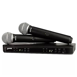 Shure BLX288/PG Wireless Dual Handheld Microphone System, H10 Frequency