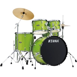 Tama Stagestar 5pc Drum Set w/Hardware, Lime Green Sparkle