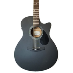 KEPMA GA3-130K-BK Grand Auditorium Cutaway Acou/El Guitar, BKM